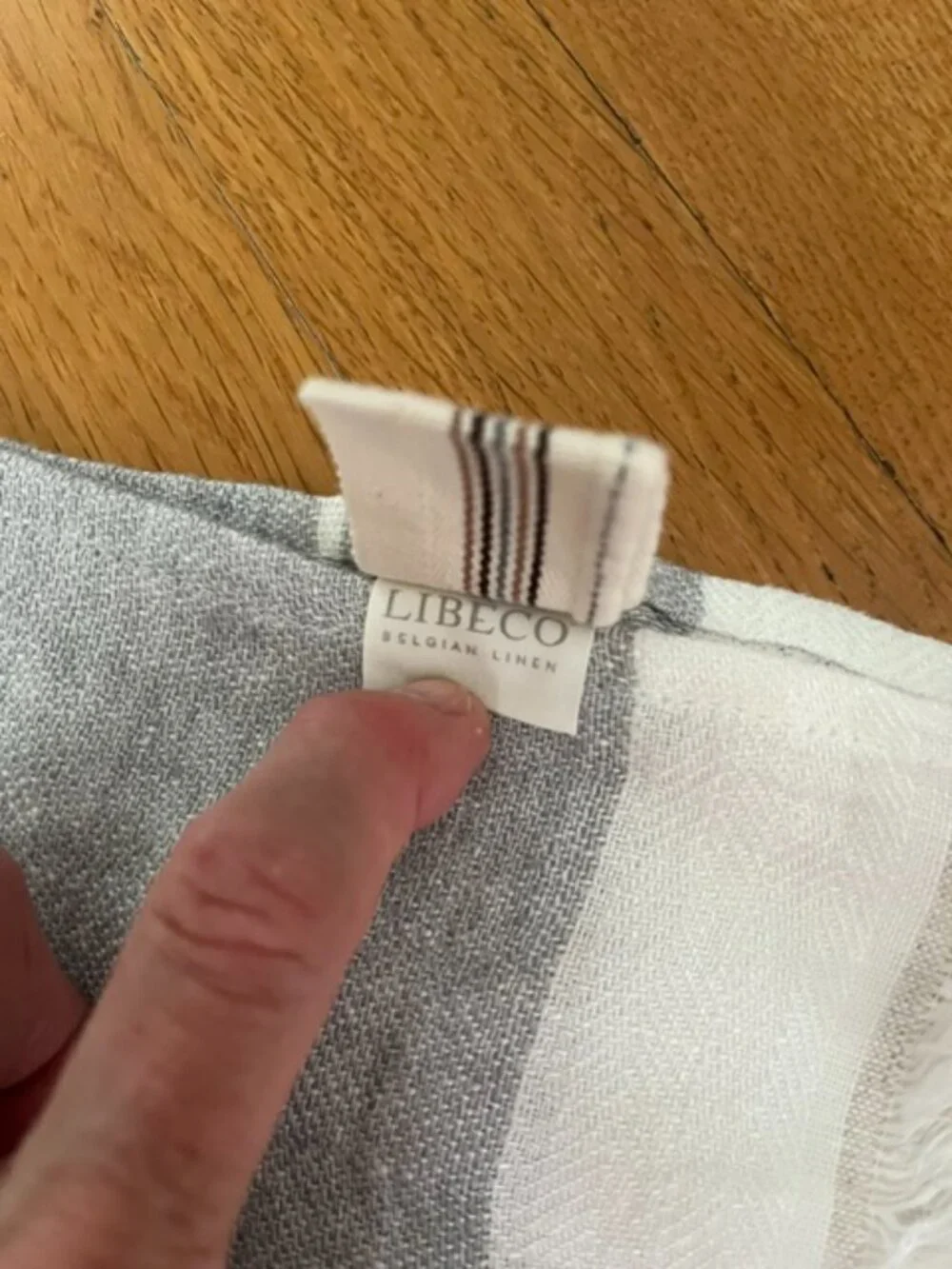 Libeco The Belgian Linen Towel Ash Stripe 25